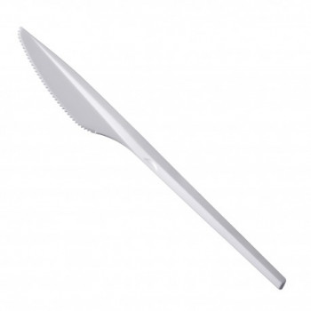 Nóż plastikowy biały, 100szt.