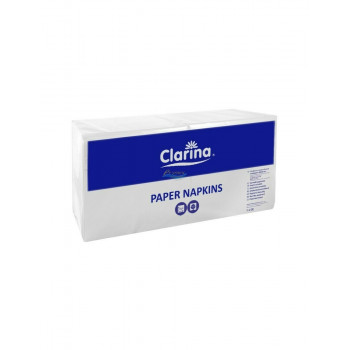 Serwetki składane białe 33x33 Clarina, 400szt.